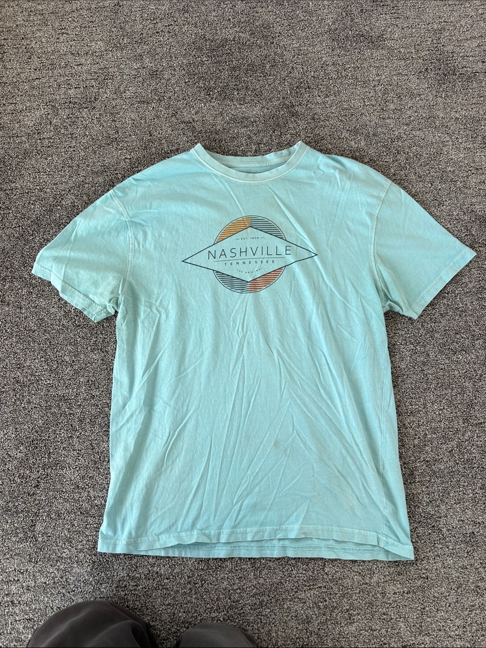 Nashville Graphic Short Sleeve Tee - Light Aqua